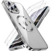 MSM Handyhülle Hülle + 2X Schutzglas für iPhone 16 Pro Max MagSafe Panzerfolie Titan