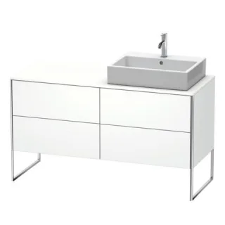 Duravit XSquare Konsolenwaschtischunterbau bodenstehend Weiß Supermatt 1400x548x778 mm - XS4923R8484 XS4923R8484