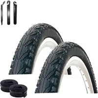 maxxi4you Fahrradreifen 2 x Kenda K-935 24 x 1,75 (47-507) Schwarz + 2 x DV inkl. Reifenheber
