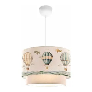 lux.pro Hängeleuchte, Weiß, Textil, 30x70x30 cm, Lampen & Leuchten, Innenbeleuchtung, Kinderzimmerlampen