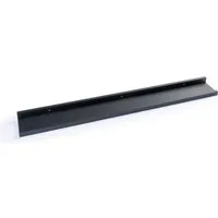 Home4You Wandregal Bilderleiste, Schwarz Matt, PVC, MDF, B 80 x H 10 x T 4 cm