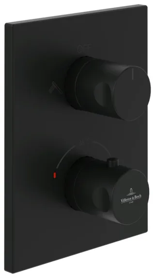Villeroy & Boch Unterputz-Thermostat Universal Taps 150x190x58mm Dusche Eckig Matt Black TVD000653000K5