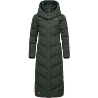 Ragwear Steppmantel Natalka Extralong Gesteppter Damen Mantel mit Kapuze