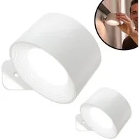 Best Direct® LED Wandleuchte Vigilamp Pod, 6, LED fest integriert, Tageslichtweiß, Kaltweiß, Warmweiß, wiederaufladbare schwenkbare Leselampe, USB, dimmbar, innen, Akku