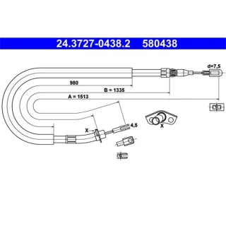 ATE Handbremsseil hinten Mercedes Sprinter VW LT
