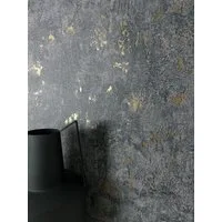Newroom Vliestapete Kehda Anthrazit Tapete Betonoptik Beton,Zement,Metallic, Anthrazit Tapete Modern Beton - Betonwand Glanztapete Gold Industrial Glamour Zement Metallic für Wohnzimmer Schlafzimmer Küche, Betonwand
