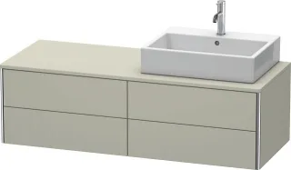Duravit XSquare Konsolenwaschtischunterbau wandhängend Taupe Seidenmatt 1400x548x400 mm - XS4913R606 XS4913R6060