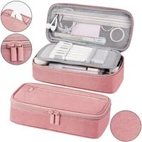 OKWISH Federmäppchen Groß Stifteetui Federtaschen Schreibgeräteetui, (Stifttasche mit Reißverschluss 5 Fach Große Kapazität, 1-tlg., Schreibwarenbeutel Bleistift-Organizer), für Damen Herren Schule Büro Arbeit Studenten Mädchen Jungen Geschenk