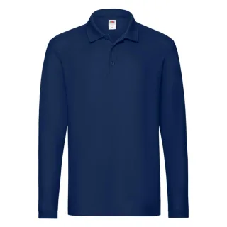 Fruit of the Loom - "Premium" Poloshirt für Herren Langärmlig (Marineblau)