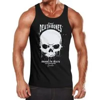 Neverless Tanktop Herren Tank-Top Skull Death and Bones Totenkopf Club Outfit Muskelshirt Muscle Shirt Neverless® mit Print
