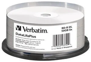 Verbatim DataLifePlus | 43749 | 25 x BD-R DL - 50 GB
