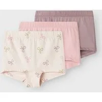 Name It Boxershorts NMFTIGHTS 3P BARELY PINK BOW NOOS (Packung, 3-St)