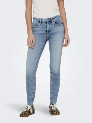 ONLY - ONLBLUSH MID SKIN ANK RW DNM CRO349 NOOS Light Medium Blue Denim - Gr. - XS/34