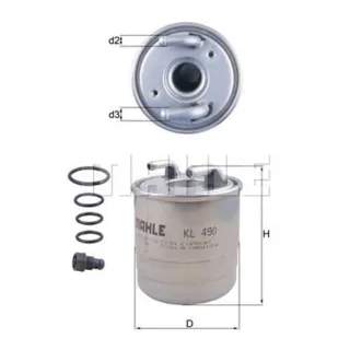 Mahle Kraftstofffilter Mercedes KL490D