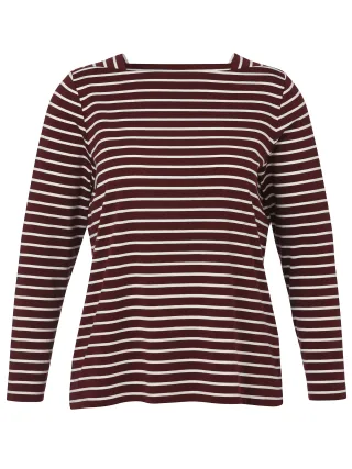 VIA APPIA DUE - T-Shirt Karree 1/1 Arm bordeaux/creme - Gr. - 44