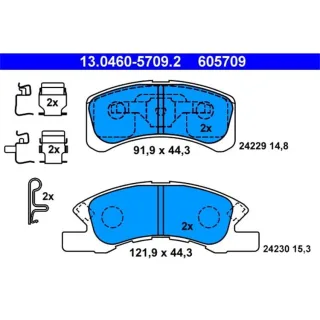 ATE Bremsbel?ge vorne Daihatsu Mitsubishi