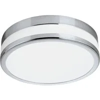 EGLO LED Deckenleuchte Led palermo, Leuchtmittel inklusive, Wand-/Deckenleuchte - H7,5 x Ø30 cm - chrom - 3X5,7W inkl.