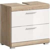 furnling Waschbeckenunterschrank Scott 2 Schubladen, Badmöbel, Badschrank, Badunterschrank, 60 cm breit