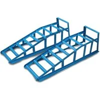 Bituxx Auffahrrampe 1 Paar 1500kg Blau (2er Set, 2-St., MS-11397), belastbar bis 1500kg je Rampe, für Reifenbreite bis 240mm