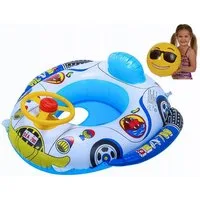 Festivalartikel Schwimmhilfe Aufblasbares Kinderboot mit Lenkrad und Ball (1-tlg), Spaß im Wasser für Kinder bis 6 Jahre!