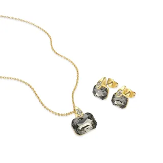 Metalllegierungs- und graue Kristallsets in 18-karat-Gelbgold – Garbar