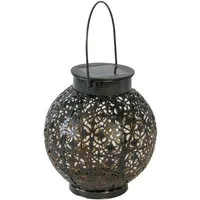 Intirilife Gartenleuchte, Integrierte LED-Beleuchtung, Solarsensor, Solar Laterne Lampe Outdoor Leuchte
