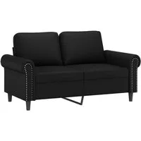 vidaXL Sofa 2-Sitzer-Sofa Schwarz 120 cm Kunstleder, 1 Teile
