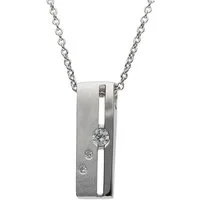 Firetti Kette mit Anhänger Schmuck Geschenk Halsschmuck Halskette Kette matt glanz, mit Zirkonia (synth)