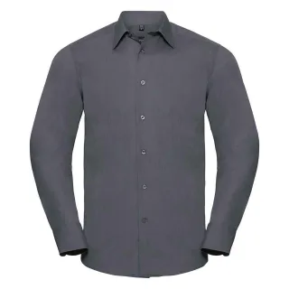 Russell Collection - Hemd für Herren Langärmlig (Grau)