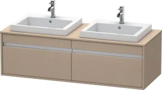 Duravit Ketho Konsolenwaschtischunterbau wandhängend Leinen Matt 1400x550x426 mm - KT6797B7575 KT6797B7575