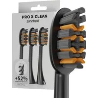 Zahnheld Aufsteckbürsten Ersatzbürsten Pro X-Clean für Schallzahnbürste Gero, im 3er, 6er oder 9er Set, Zahnpflege Set, Wechselköpfe, sanfte Reinigung, plastikfrei verpackt, 3 Stück, schwarz