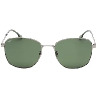 Hugo Boss Sonnenbrille mit grunen polarisierten Glasern und mattiertem Ruthenium