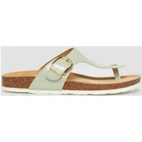 s.Oliver Pantoletten Sandale Pantoletten mit feinem Glanz-Finish