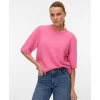 Vero Moda Rundhalspullover VMBOOM 2/4 O-NK OVERSIZE PULLOVE GA NOOS Materialmix, loose fit