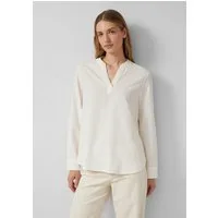 s.Oliver Langarmbluse Bluse Feincord-Bluse mit Turn-up und Raffung am Rücken