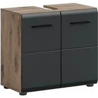xonox.home Waschbeckenunterschrank Nox Oak Nachbildung Melamin beschichtet modern 60x54x30 cm
