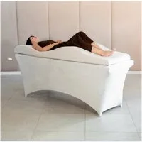 STM Company Massageliege Wave Matratze (Curved topper) mit Memory Foam, Liegenbezug, Set (180x60 / 190x70 cm, für Wimpernverlängerungen, PMU), für Kosmetikliege, Behandlungsliege, Wimpermstudio
