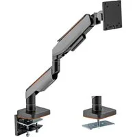 HALTERUNGSPROFI Monitor-Halterung OFFICE-GS512AEX, (bis 49,00 Zoll, Kabelmanagement Gasdruckfeder Aluminium, VESA 75 / 100 bis 20kg)