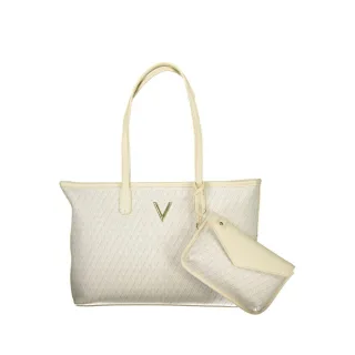 Mario Valentino Beigefarbene Polyurethan Damen-Handtasche