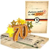 papercrush Geburtstagskarte Zurück ins Jahr 1956 Pop-Up Karte