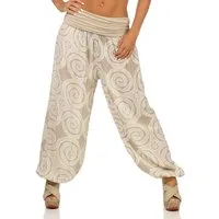 malito more than fashion Haremshose malito Damen Pumphose mit Kreis Muster, Haremshose zum Tanzen, Aladi Sommerhose mit elastischem Bund und Kreis Muster Einheitsgröße