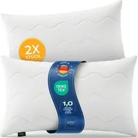 LILENO HOME Kopfkissen - gestepptes Kissen in verschiedenen Größen - Made in Germany, Füllung: 100% Polyester, Rückenschläfer, Seitenschläfer, Bauchschläfer, Spar-Set, 2er Set, Kopfkissen 40x80 cm MEDIUM mit 450g Füllung, allergikergeeignet