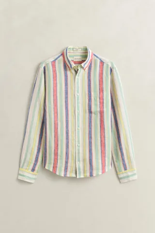 GANT - Bunt gestreiftes Leinenhemd multicolor - Gr. - L