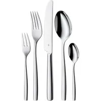 WMF Besteck-Set Palma in klassisch-stilsicherer Optik, ergonomisch, Wellenschliff (60-tlg), 12 Personen, Cromargan® Edelstahl Rostfrei 18/10, spülmaschinengeeignet, optimale Schärfe, hochwertiger Besteckkasten
