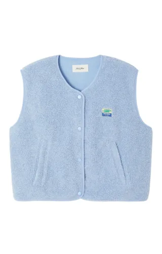 American Vintage - Teddyweste blau - Gr. - L