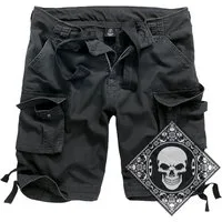 Brandit Cargoshorts Cargo Shorts kurze Hose Legend Army mit UD Bandana