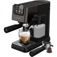 Grundig Siebträgermaschine KSM 6430, 1628W Kaffeemaschine mit 20 Bar, Touch & CreamyPro™ Milchschaum