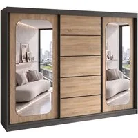 A&J MöbelLand GmbH Schiebetürenschrank BELANO – Moderner Kleiderschrank mit Schiebetüren (Die perfekte Kombination aus modernem Design, hoher Funktionalität und großzügigem Stauraum für Kleidung, Bettwäsche und Accessoires, erhältlich in verschiedene