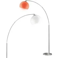 Reality Leuchten LED Stehlampe, Leuchtmittel inklusive, Warmweiß, Farbwechsel, Stand Lampe Fernbedienung Bogen Steh Beleuchtung dimmbar im Set