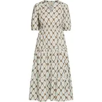Cartoon Maxikleid Kleid Lang 1/2 Arm